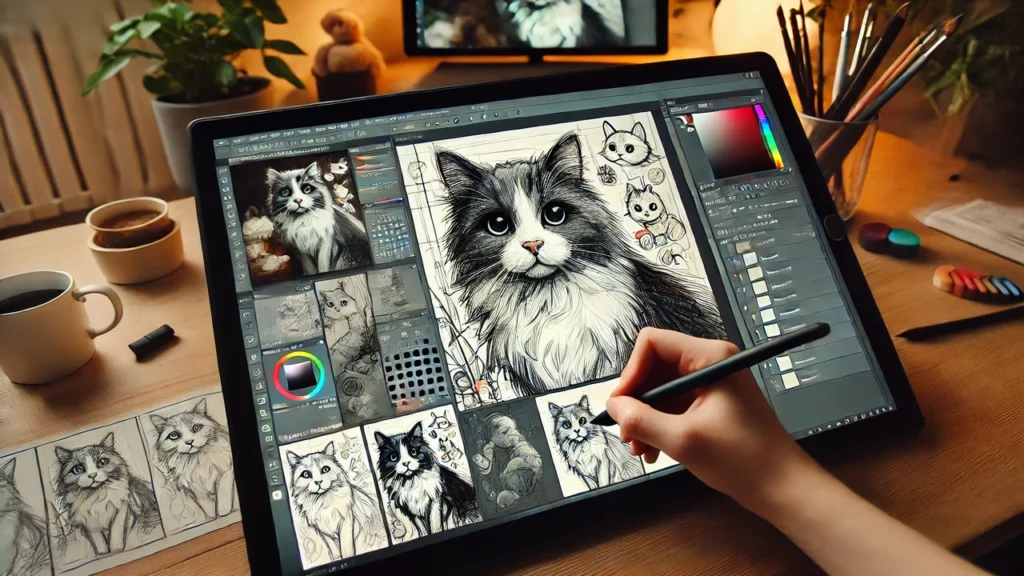 The Joy and Satisfaction of drawing:a4z_-ymtkr8= cats